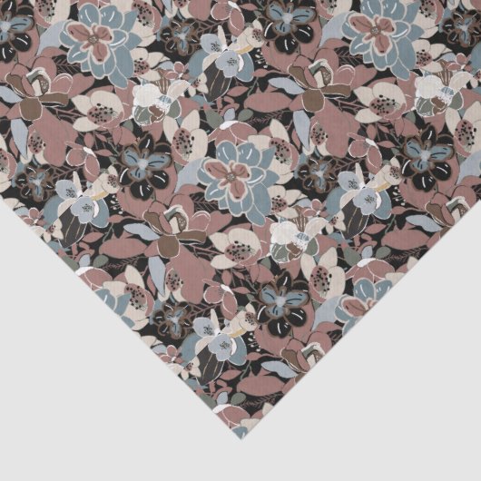 Magnolia Floral Pattern Tissuepapier (Detail)