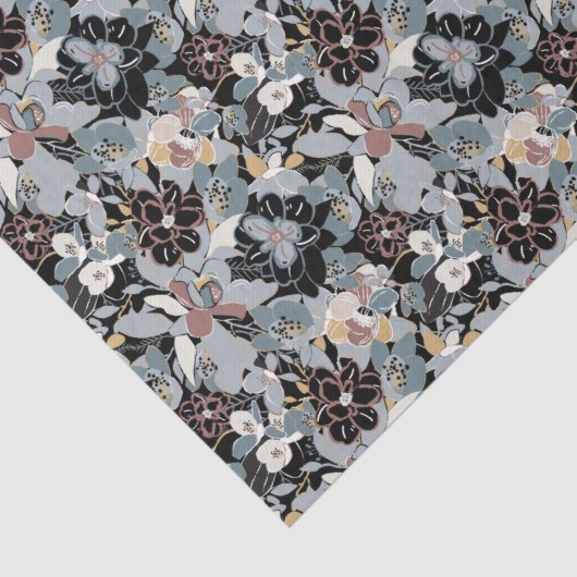 Magnolia Floral Pattern Tissuepapier (Detail)