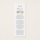 Magnolia Floral Photo Funeral Poem Bladwijzer Kaar Mini Visitekaartjes (Achterkant)