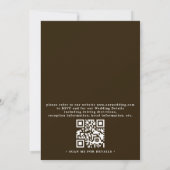 Magnolia Floral Rustic Elegant QR Code Wedding Kaart (Achterkant)