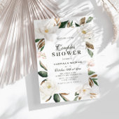Magnolia floral stellen douche-uitnodiging save the date