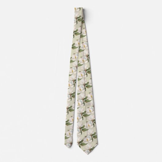 Magnolia Floral Stropdas (Achterkant)