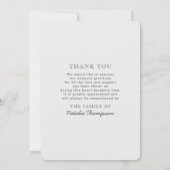 Magnolia Floral Sympathy Begrafenisfoto Bedankkaart (Achterkant)