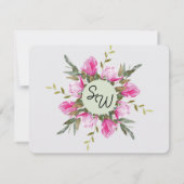 Magnolia Floral Waterverf bruiloft bedankje Bedankkaart (Achterkant)