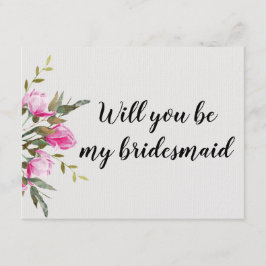 Magnolia Floral Waterverf Kaart