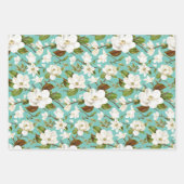 Magnolia Floral Wedding Inpakpapier Vel (Voorkant 2)