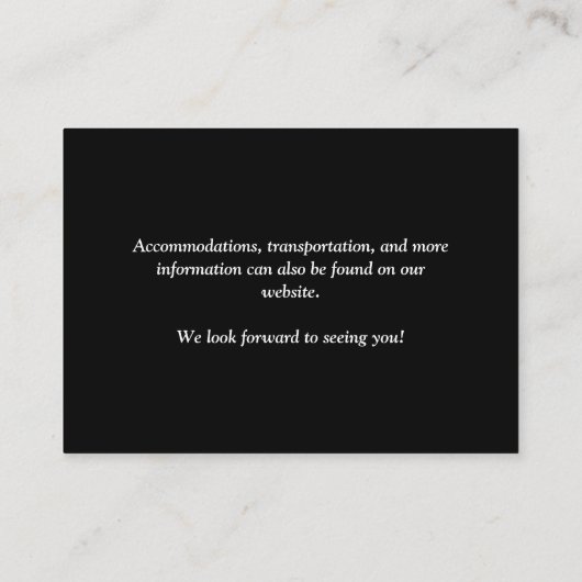 Magnolia Floral Wedding QR RSVP Informatiekaartje (Achterkant)