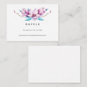 Magnolia Floral Wedding Raffle Informatiekaartje (Voorkant / Achterkant)