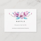 Magnolia Floral Wedding Raffle Informatiekaartje (Voorkant)