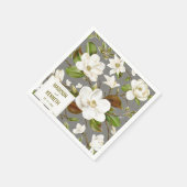 Magnolia Floral Wedding Servet (Hoek)
