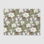 Magnolia Floral Wedding Tissuepapier (Voorkant)