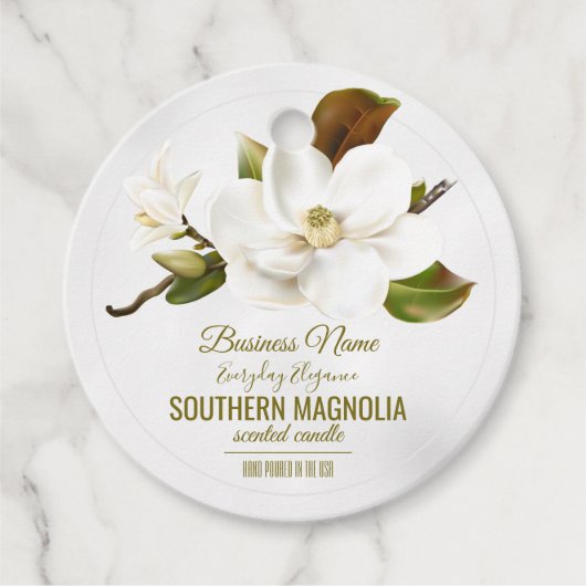 Magnolia Flower Bedankjes Labels (Voorkant)