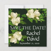 Magnolia Flower Bewaar de datum Dunne Magnetische  Magnetische Uitnodiging (Voorkant)