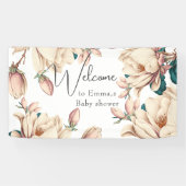 Magnolia flower - bladen spandoek (Horizontaal)