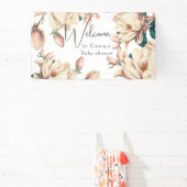 Magnolia flower - bladen spandoek (Insitu)