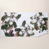 Magnolia Flower Blossom Beach Towel Strandlaken (Voorkant)