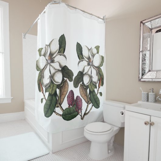  Magnolia Flower Blossom Curtain Douchegordijn (In situ)