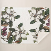  Magnolia Flower Blossom Sherpa Blanket Sherpa Deken (Voorkant (horizontaal))