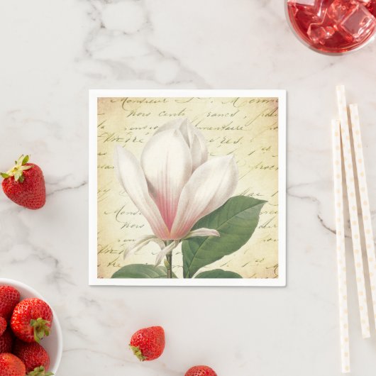 Magnolia Flower Botanical Servetten (Insitu)