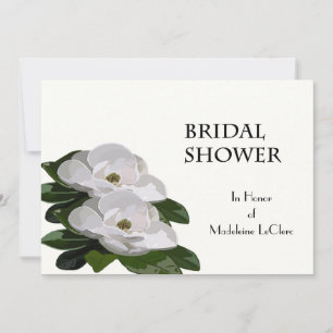 Magnolia Flower Bridal Shower Invitation Kaart