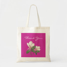  magnolia flower bruiloft bedankt tote bag