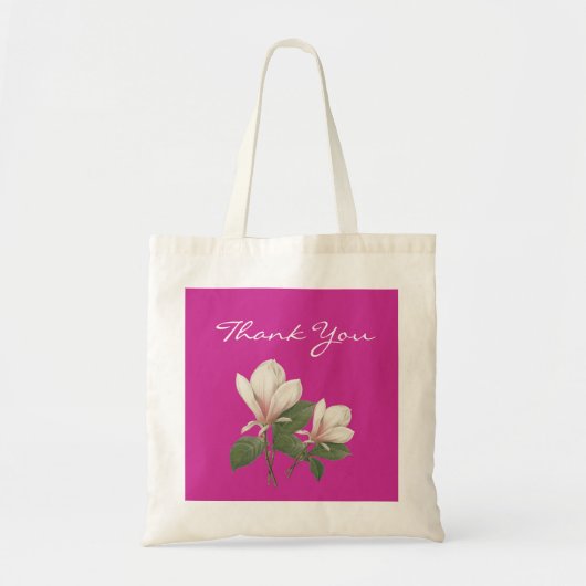  magnolia flower bruiloft bedankt tote bag (Voorkant)