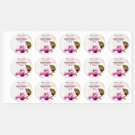 Magnolia Flower Business Labels (Vel)