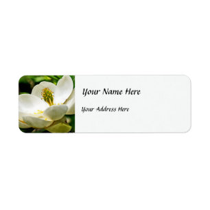 Magnolia Flower Close Etiket