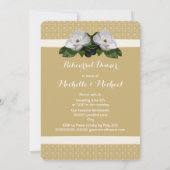 Magnolia Flower Fleur de Lis Wedding Kaart (Achterkant)