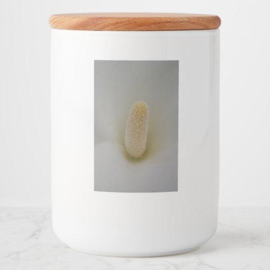 Magnolia Flower Food Container Label Voedselcontainer Etiket (Voorkant)