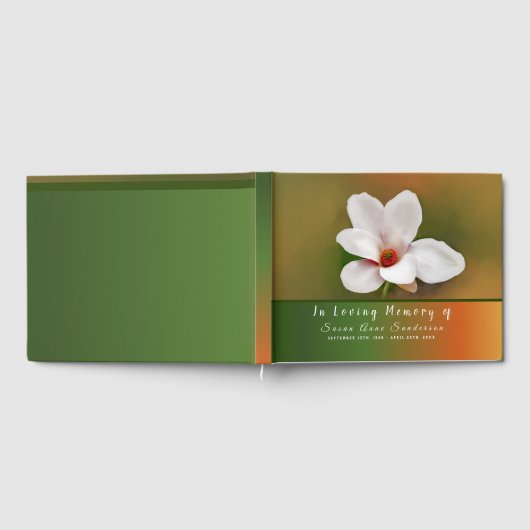 Magnolia Flower Funeral Memorial Gastboek Gastenboek (Volledig)