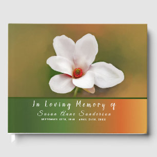 Magnolia Flower Funeral Memorial Gastboek Gastenboek