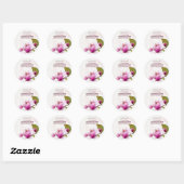 Magnolia Flower Funeral Memorial Ronde Sticker (Vel)
