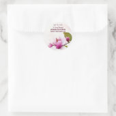 Magnolia Flower Funeral Memorial Ronde Sticker (Tas)