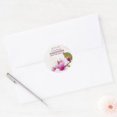 Magnolia Flower Funeral Memorial Ronde Sticker (Envelop)