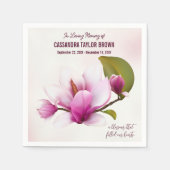 Magnolia Flower Funeral Memorial Servet (Voorkant)