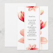 Magnolia Flower Hartelijk dank Kaart (Voorkant / Achterkant)