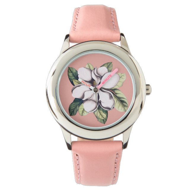 Magnolia Flower Horloge (Voorkant)