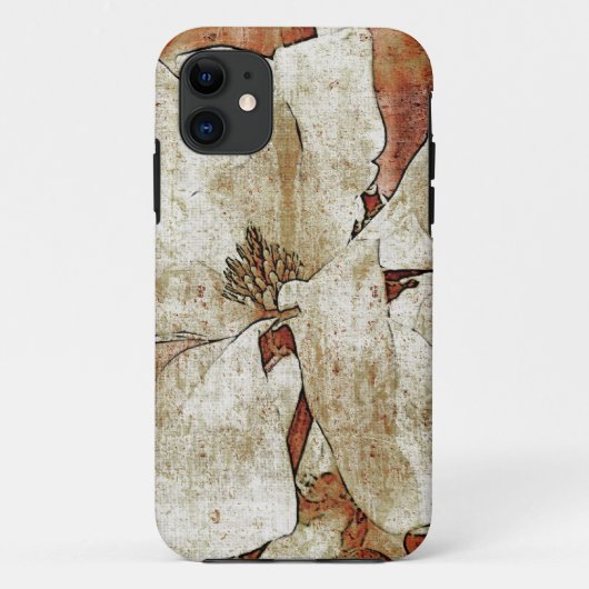 magnolia flower i-phone case (Achterkant)