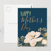 Magnolia Flower/Moederdag Briefkaart (Voorkant / Achterkant)