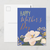Magnolia Flower/Moederdag Briefkaart (Voorkant / Achterkant)