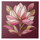 Magnolia Flower Mozaïek Keramische Tegel Tegeltje (Voorkant)