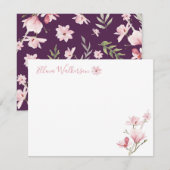 Magnolia Flower Note Card Notitiekaartje (Voorkant / Achterkant)