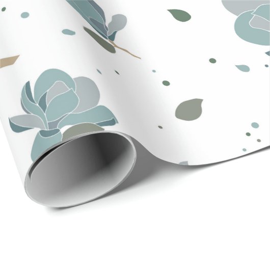 Magnolia flower pattern cadeaupapier (Rol Hoek)