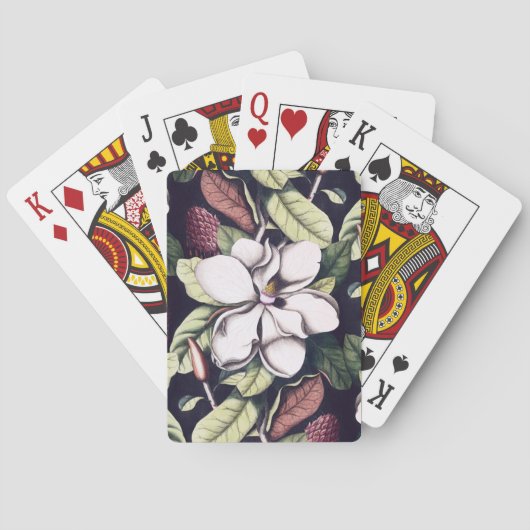 Magnolia Flower Pattern Pokerkaarten (Achterkant)