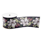Magnolia Flower Pattern Satijnen Lint (Spoel)