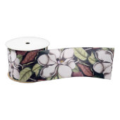 Magnolia Flower Pattern Satijnen Lint (Spoel)