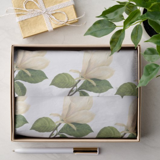 Magnolia Flower Pattern Tissuepapier (Geschenk)