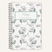 Magnolia Flower Personalized Journal Notebook Notitieboek (Voorkant)