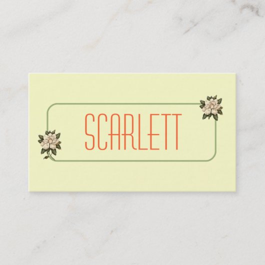 Magnolia Flower Personalized Visitekaartjes (Voorkant)